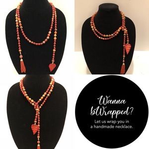 Lariat wrap necklace